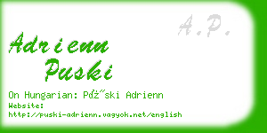 adrienn puski business card